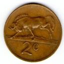 South Africa, 2 Cents, 1974